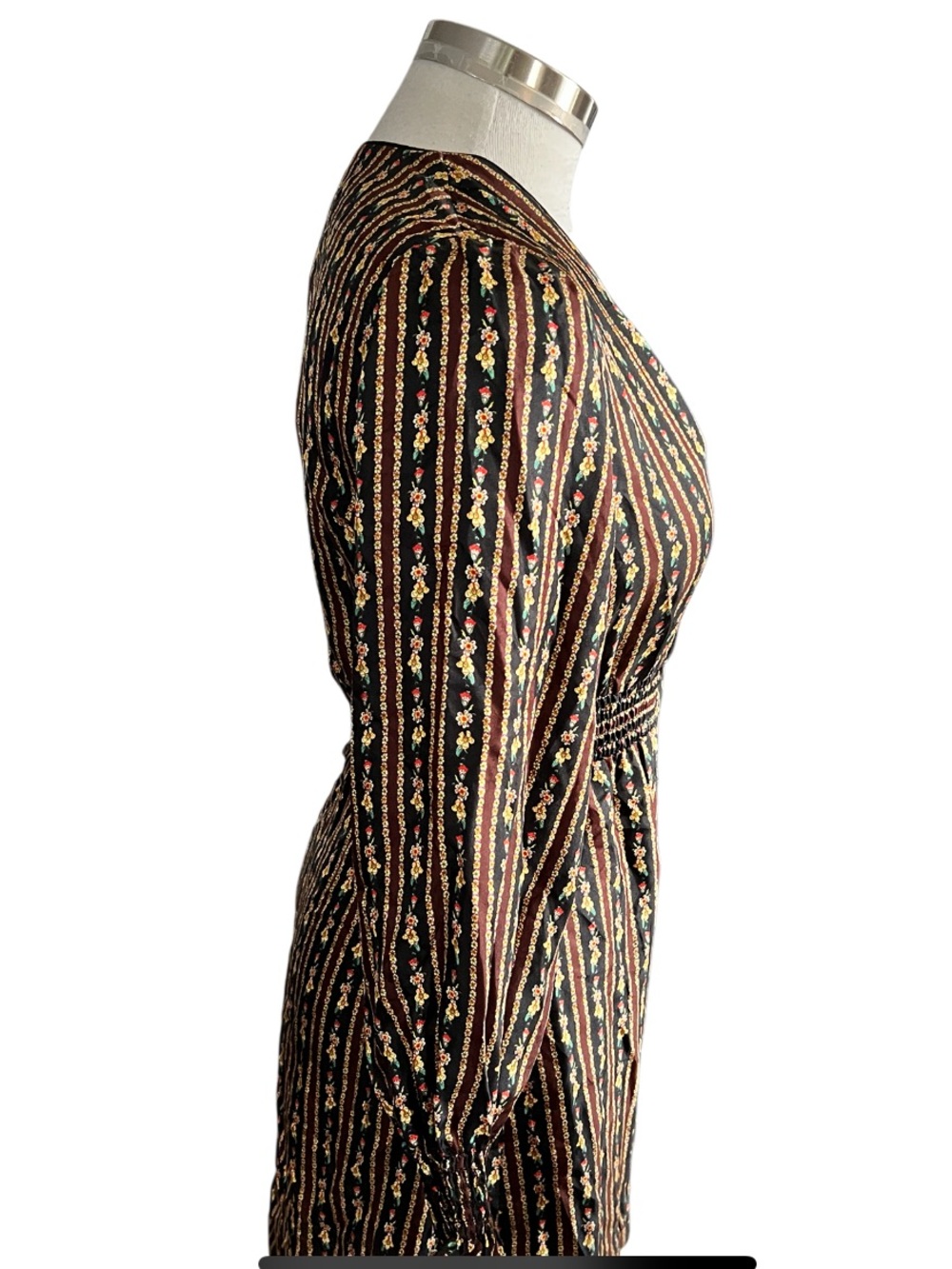 SANDRO Karma Floral-print silk- mini dress florals button up Size 34/ US 2 NWT - Picture 7 of 13